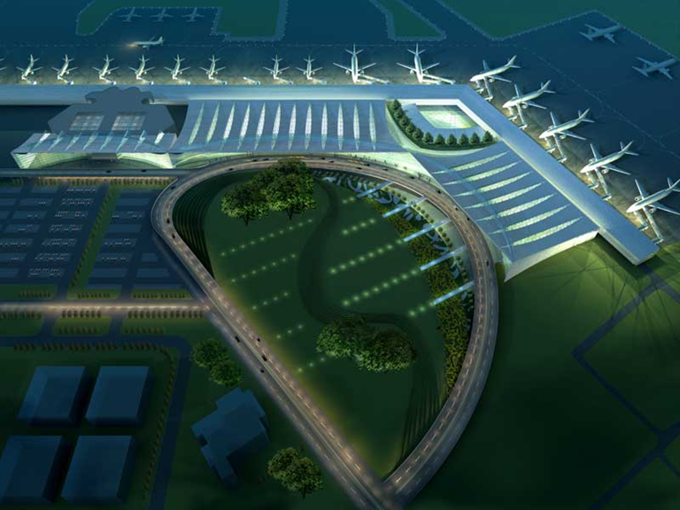 ภาพจำลองสนามบินกัลกัตตาแห่งใหม่ ฝืมือบริษัทไทย